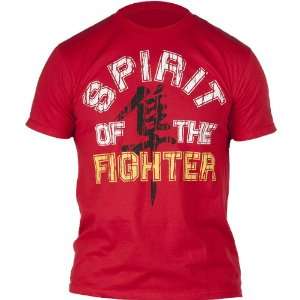 Hayabusa Official MMA Spirit of the Fighter T Shirts/Tee   Red/Yellow 