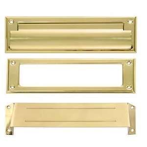  Satin Chrome Mail Slot with Letter Box Hood: Home 