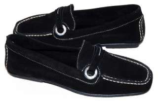 NEW $79 Aerosoles Sport Black Suede Shoes loafers Flats 6  