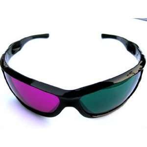   Red green Anaglyph Fashion Style 3D Glasses 3D movie game: Electronics