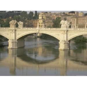 com Ponte Vittorio Emanuele II and Janiculum Hill, Rome, Lazio, Italy 