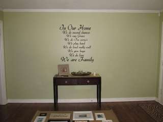 IN OUR HOME WE DO Vinyl Wall Art Decal Family Quote Lettering Words 24 