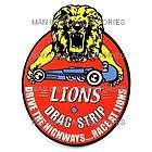 LIONS DRAG STRIP Race at Lions Vinyl Decal Sticker