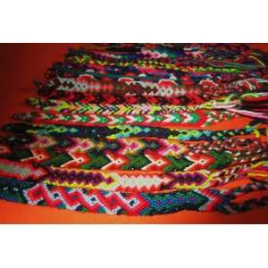   Lot 50 Andean Wool Friendship Bracelets From Peru Musical Instruments