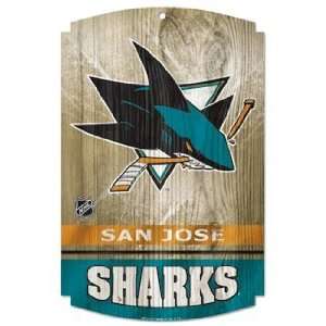 NHL San Jose Sharks Sign   Wood Style 