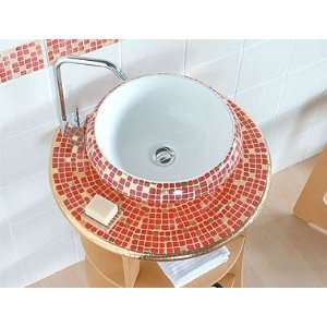   Ceramic Hand Painted Gold Basin   IMPERO ROSSO: Home Improvement