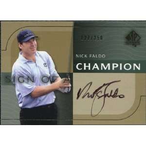   Sign of a Champion #NF Nick Faldo Autograph /250: Sports Collectibles