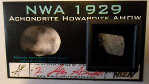 NWA 1929 Howardite AHOW Magnet Meteorite Men Numbered  