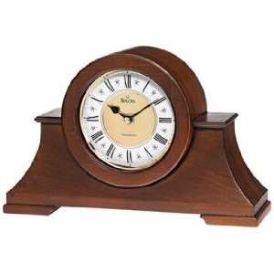   Chimes Antique Walnut 12 Wide Bulova Mantel Clock