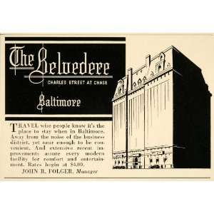   Baltimore Charles Street Folger   Original Print Ad