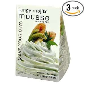 Foxy Gourmet Tangy Mojito Mousse Mix, 3.2 Ounce Boxes (Pack of 3 