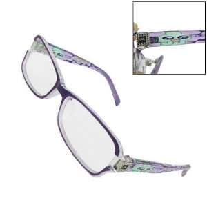  Como Purple Full Frame Cartoon Style Arms Plano Glasses 