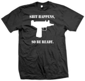 UZI ak 47 PISTOL Gun Logo Shirt Rifle Sniper BE READY  