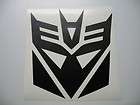 Black Matte Transformers Decepticon Vinyl Decal