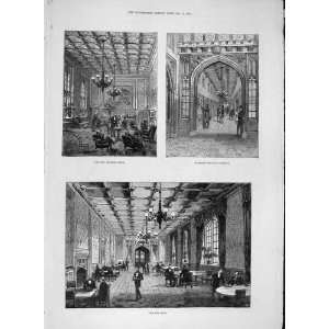  1882 Smoking Room Members Corridor Tea Room Print