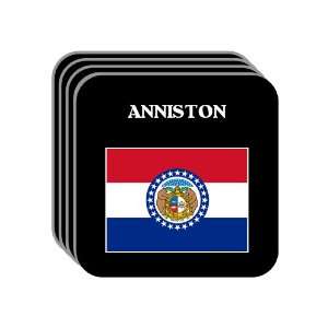  US State Flag   ANNISTON, Missouri (MO) Set of 4 Mini 