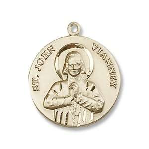  14K Gold St. John Vianney Medal Jewelry