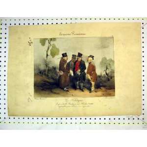  French Colour Print Men Politicians Country Meeting