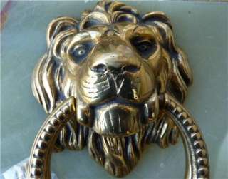 Large Solid Brass LION HEAD Door Knocker #1 / ESTATE / NEVER USED 