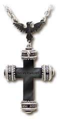 Alchemy Gothic  Nevermore Cross Necklace  
