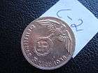 Germany 2 reich pfennig 1938 F Nazi HITLER Coin Swastika WW II Nice 