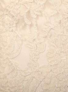 AUTHENTIC Anne Barge 587 Alencon Lace Strapless Ivory Couture Bridal 