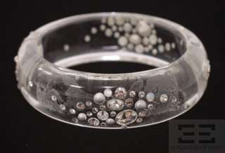 Alexis Bittar 2 Piece Lucite And Swarovski Crystal Bangle And Ring Set 