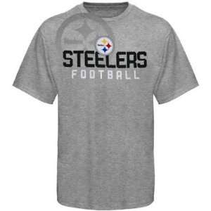  Mens Pittsburgh Steelers Ash Pointillism Tshirt: Sports 