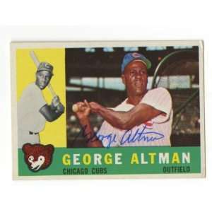  George Altman Authentic Autographed 1960 Topps Baseball 