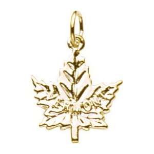    Rembrandt Charms Vermont Maple Leaf Charm, 10K Yellow Gold Jewelry