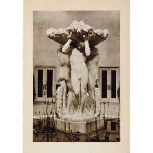  1915 Sculpture Fountain Gertrude Vanderbilt Whitney   Orig 