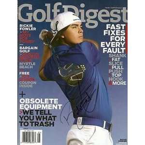  Rickie Fowler Signed Golf Digest Magazine May 2010: Sports 