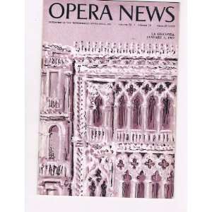  Opera News January 5, 1959 La Gioconda Cover (23): Books