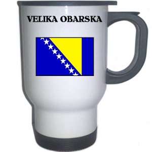  Bosnia   VELIKA OBARSKA White Stainless Steel Mug 