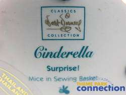 Disney WDCC Cinderella MICE IN SEWING BASKET Surprise Gus Jaq Figure 