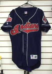 Cleveland Indians jersey 1995 AL Champs patch all sewn Russell 