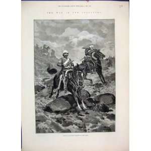  1881 Attack English Vedettes Boers Horses War Fine Art 
