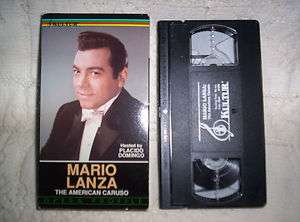 VHS 8D Mario Lanza The American Caruso hosted by Placido Domingo opera 