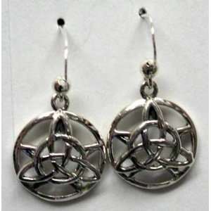  Sterling Silver Pentagram & Triquetra Druid`s Amulet 
