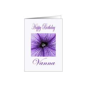  Vanna Happy Birthday Purple Blossom Card: Health 