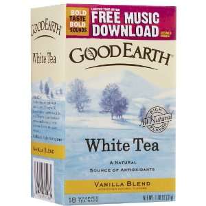   Earth Teas White Tea Vanilla    18 Tea Bags: Health & Personal Care