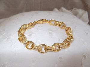 18K GOLD BONDED TO STERLING BRACELET ITALY VERONESE COLLECTION  