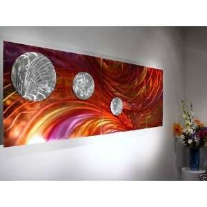 Contemporary Metal Wall Art Decor, Twilight Painting on Metal, Design 