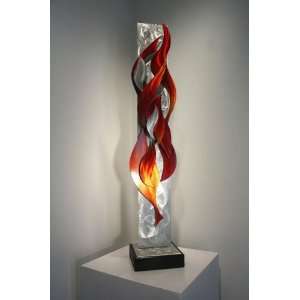  Metal Art Handpainted Flames Home Decor Sculpture, Design 