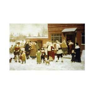  New Years Day New Amsterdam by George Henry Boughton. size 