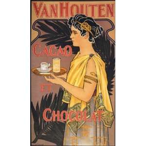  CHOCOLAT CHOCOLATE WOMAN CACAO VAN HOUTEN FRENCH SMALL 