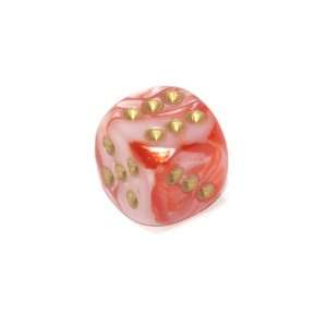  Gemini 12mm Red White/Gold d6 w/pips (individual dice 