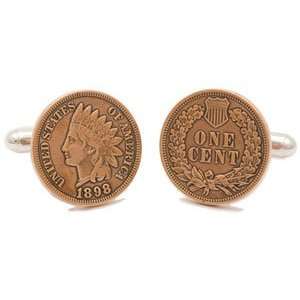  Tokens & Icons Indian Head Penny Cufflinks Sports 