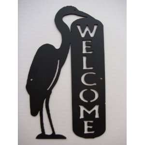  Crane Metal Art Silhouette Welcome Sign: Everything Else