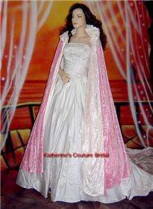 Wedding Dress Cape Coat Wrap Reversible Velvet  